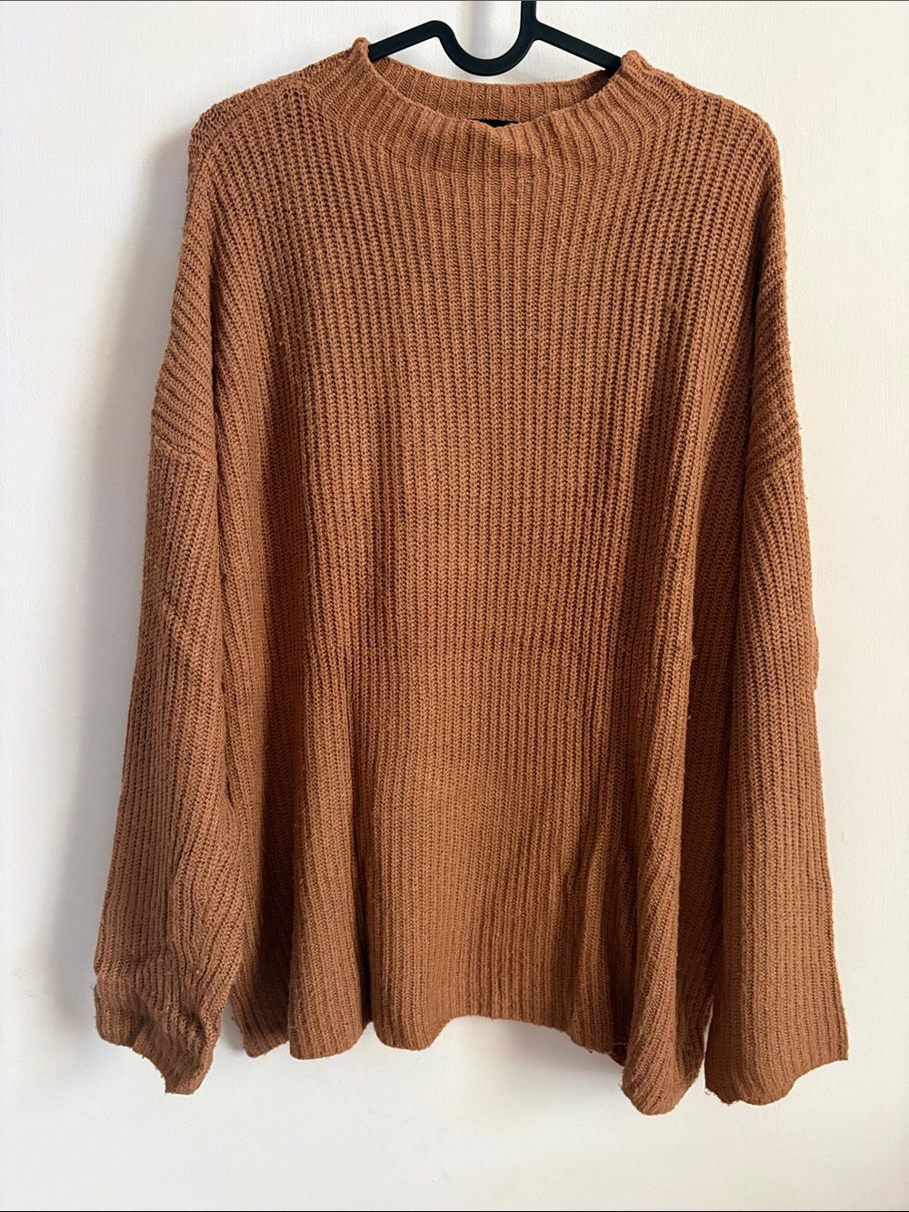 Forever 21 Ribbed Crewneck Sweater in Rust